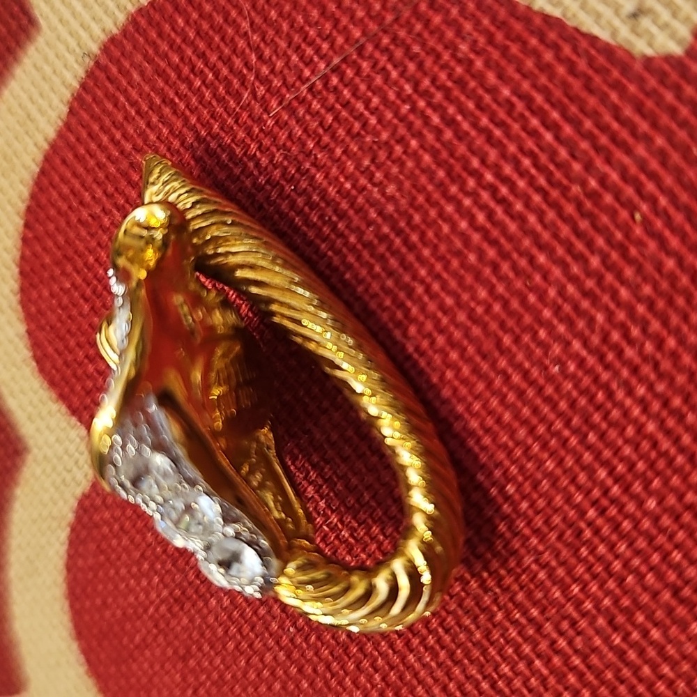 Nolan Miller Calla Lily Women's Slide Pendant With Gold-Tone Twisted Rope Stem - Picture 3 of 9